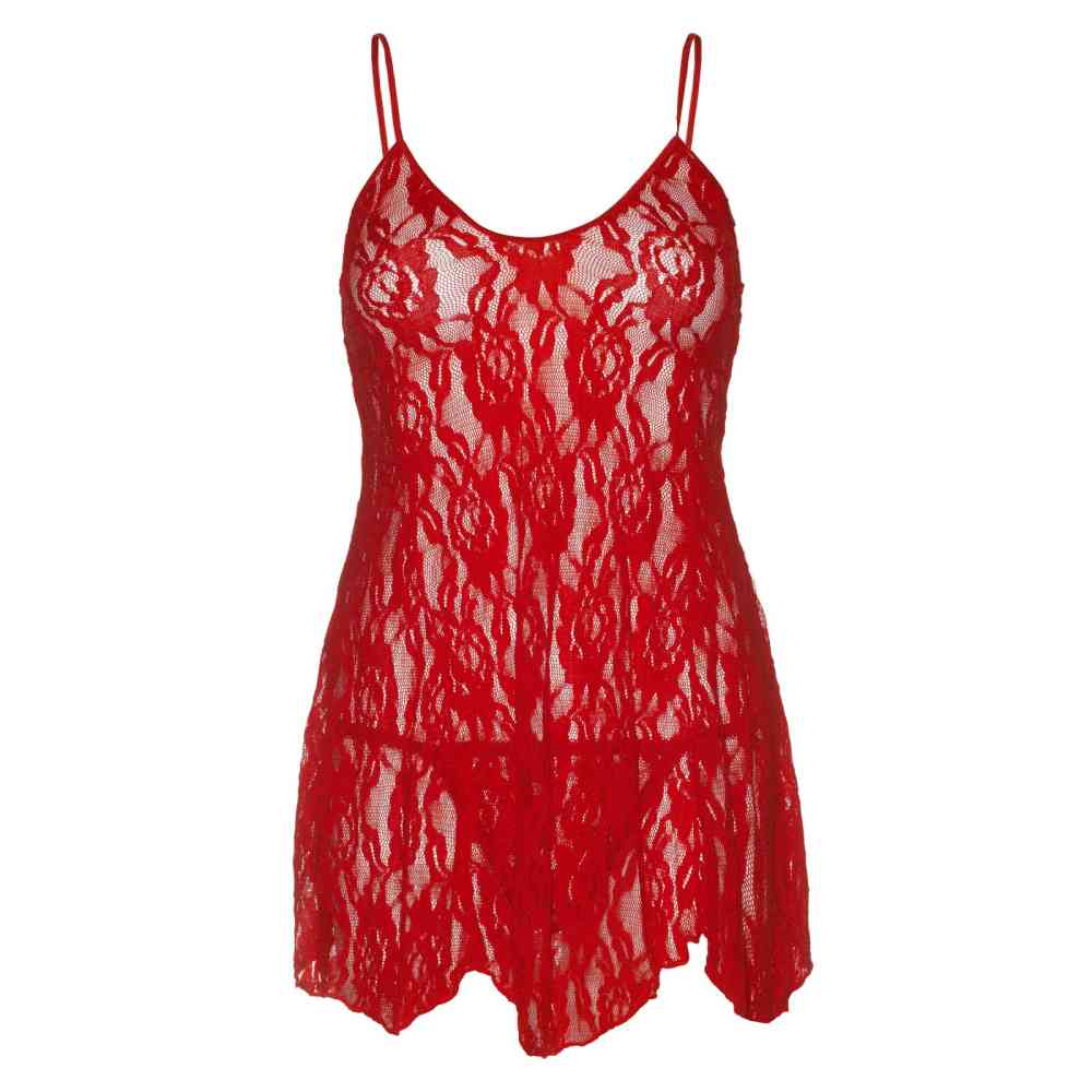 Leg Avenue - Rose Lace Flair Chemise - Rood